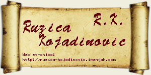Ružica Kojadinović vizit kartica